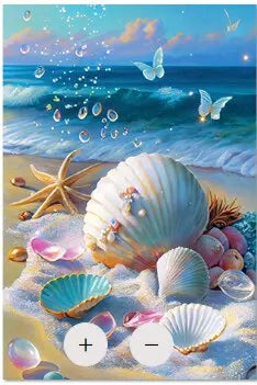 Starfish 5D Diamond Painting Fantasy Shell Seaside Scenery Full Diamond Embroidery Mosaic Cross Stitch Kits Bedroom Home Decor - Sun Studio