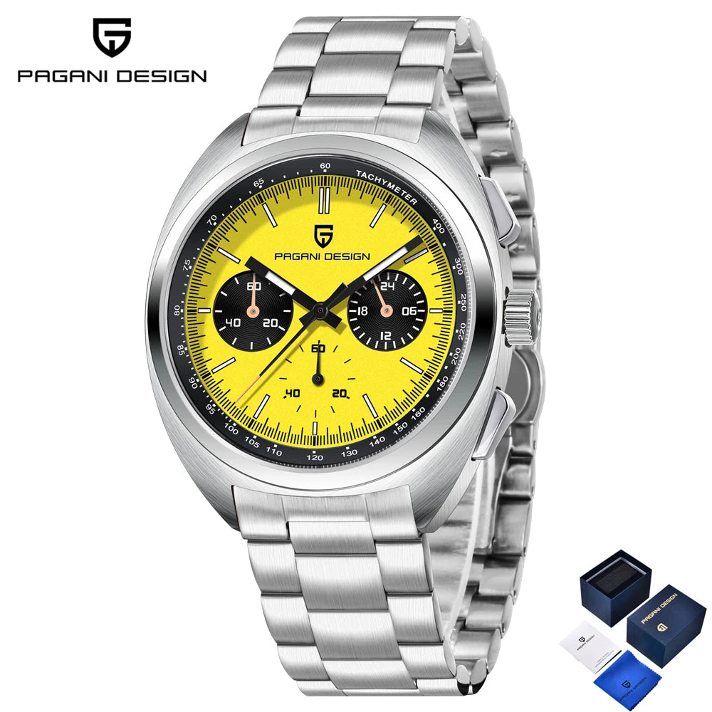 PAGANI DESIGN Panda Men's Watches 2025 Top Luxury Quartz Watch For Men Chronograph Wristwatches AR Sapphire Waterproof Luminous - Sun Studio