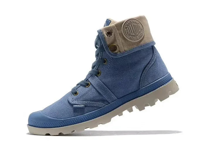 PALLADIUM Pallabrouse Dark Brown Sneakers Men/Women High-top Army Leisure Ankle boots Canvas Casual Shoes Anti-Slip Shoes 36-45 - Sun Studio