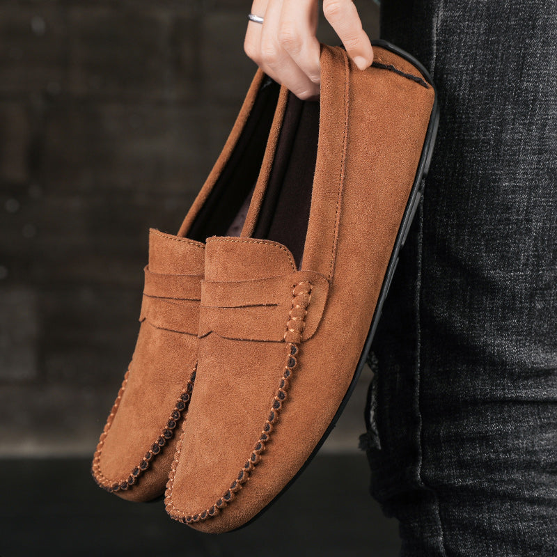 Trend Wildleder Herren Lässige Schuhe Atmungsaktiver Komfort Slip-On Herren Fahr Schuhe Mode Herren Bequeme Schuhe Luxus Marke Mokassins