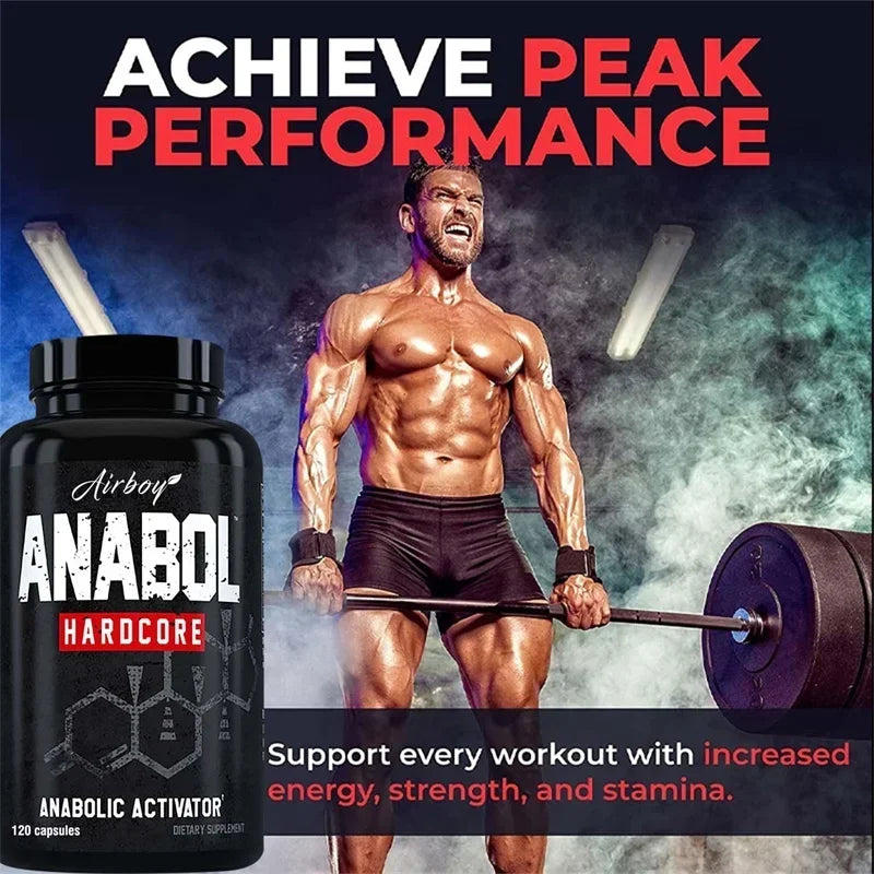 Anabol Hardcore Supplement - Anabolic Muscle Building Supplements That Promote Muscle Protein Synthesis and Increase Strength - Sun Studio