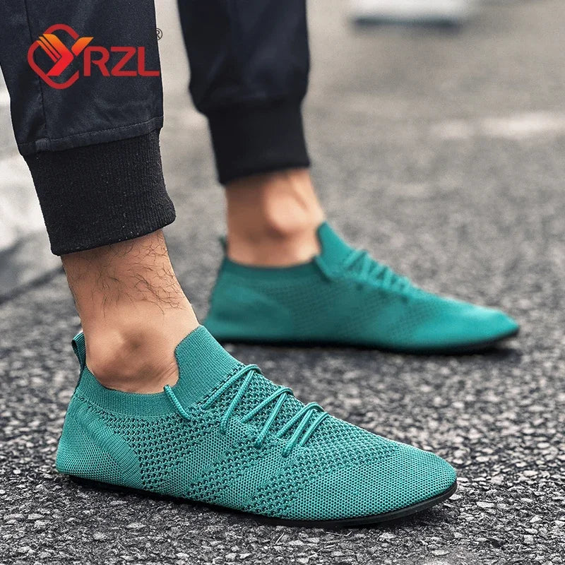 YRZL Mesh Loafers Men Driving Moccasins High Quality Flats Walking Shoes Breathable Non Slip Casual Loafers Summer Mens Shoes - Sun Studio