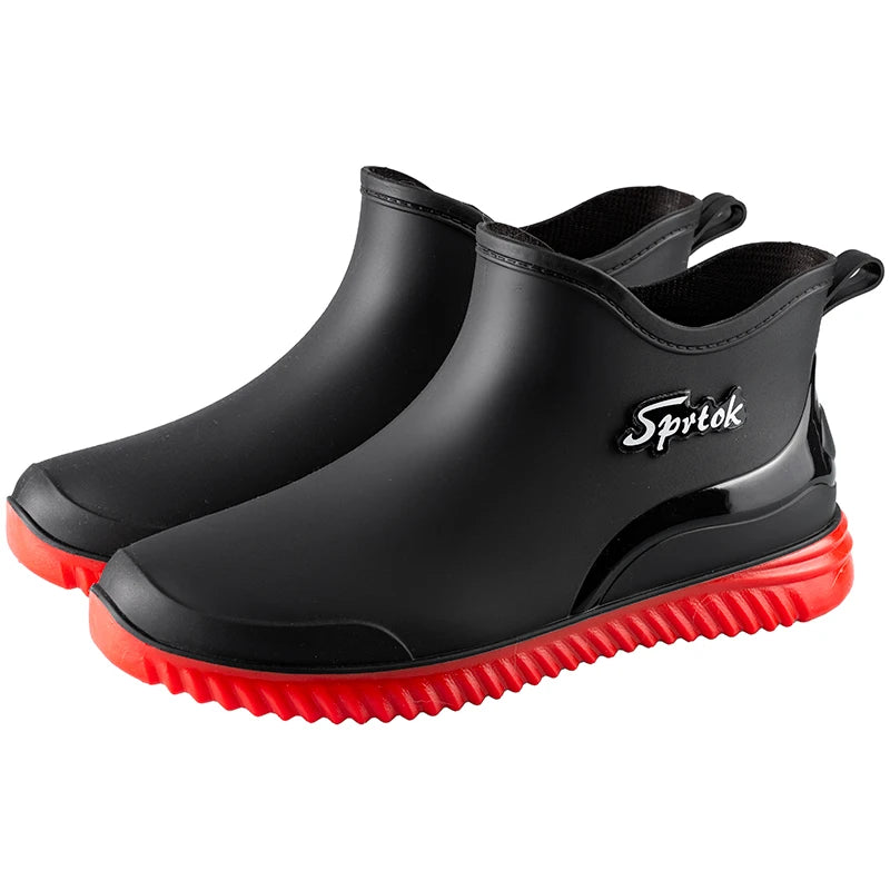 Paare Kurze Regen Schuhe Mode Leichte Wasserdichte Schuhe Rutschfeste Sportliche Koreanische Regenstiefel