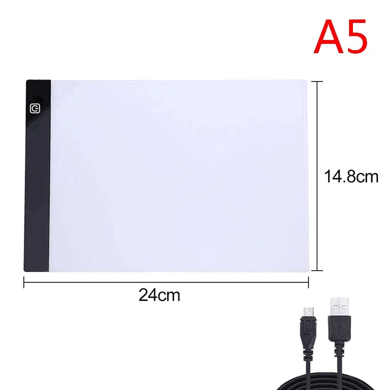 A2/A3/A4/A5 LED Light Pad for Diamond Painting Kits, USB Powered Adjustable Brightness Diamond Art Light Board with Accessorie - Sun Studio