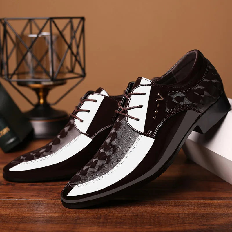 Oxfords Leather Men's Shoes Casual Dress Men Lace Up Breathable Formal Office for Man Big Size 38-48 Flats 2024 - Sun Studio