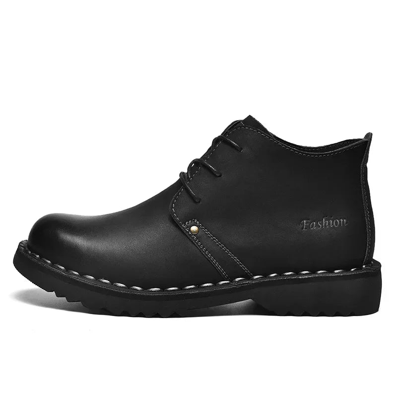 VIPOL Tooling Boots for Men Retro Leather Shoes Comfortable Platform Leisure Flats Classics Outdoor Leisure Men's Boot - Sun Studio