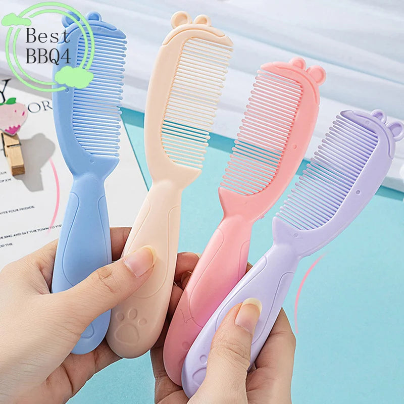 (BBQ4)2Pcs/Set Cute Kids Baby Small Hair Brush and Comb Set for Newborns & Toddlers Baby Brush Soft Bristles Baby Hair Care Gift - Sun Studio