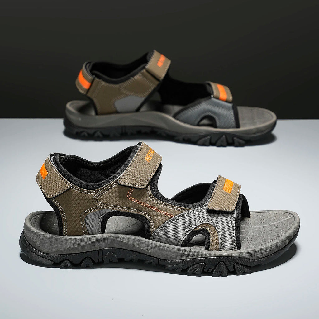 Summer New Sandals Men's Water Beach Breathable Quick Drying Shoes Comfortable Flat Bottom Non slip Sandals Driving Shoes - Sun Studio