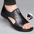 Sandals for Men Brand Casual Shoes Outdoor 2025 New Men's Slippers Comfortable Beach Shoes High Quality Leather Men Flat Sandals - Sun Studio