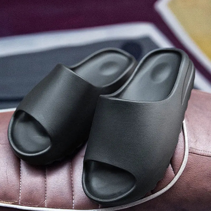Goosecret Men EVA Platform Cloud Slippers Soft Sole Sandals Non-Slips Bedroom Slides Male Cozy Home Shoes Soft Sole Beach Slides - Sun Studio