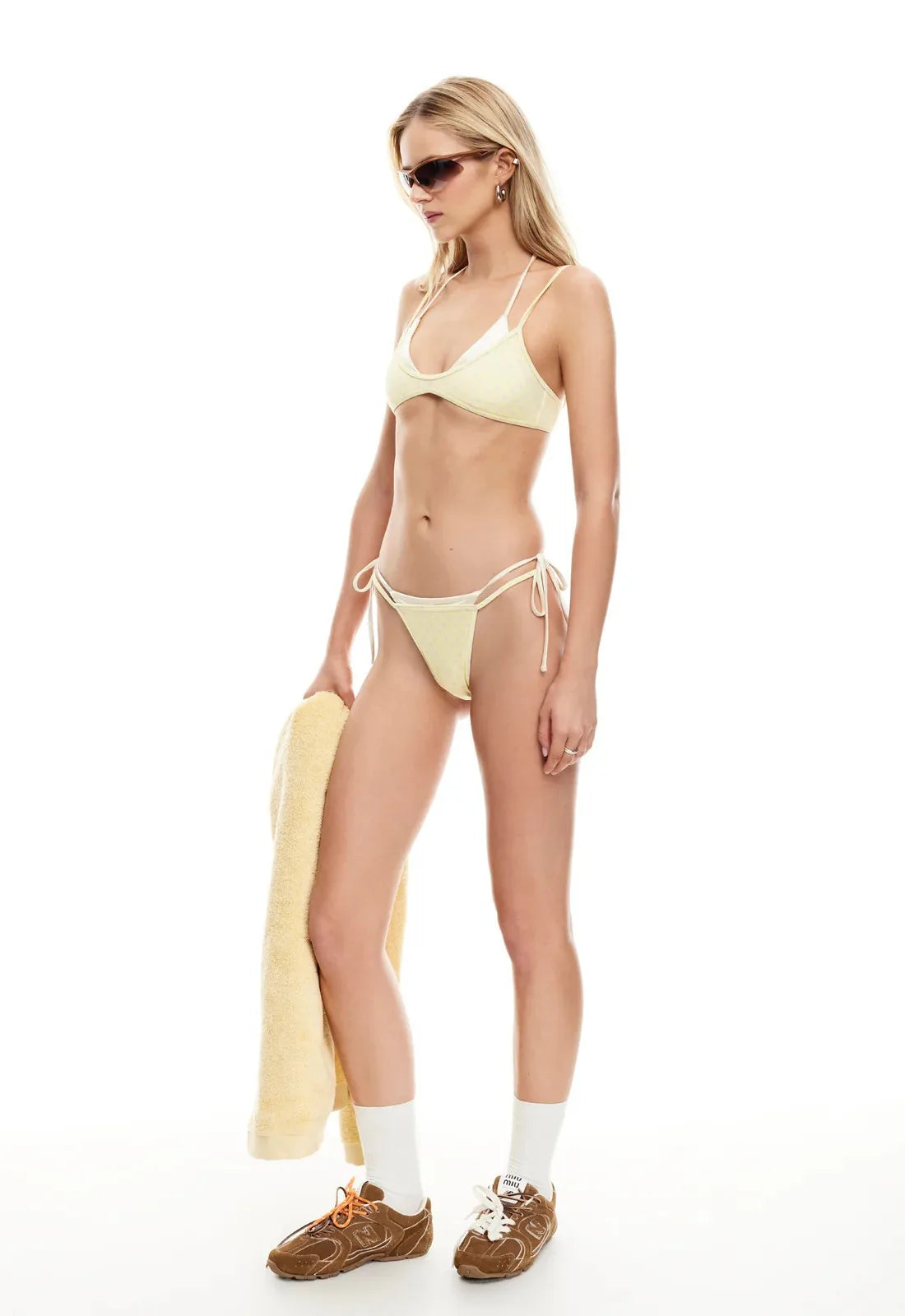 Polka Dot Bikini 2 Piece Set Women Sexy Sleeveless Lace Up Cropped Sling Vest Suit 2026 Lady Summer Chic Holiday Beach Swimsuit - Sun Studio