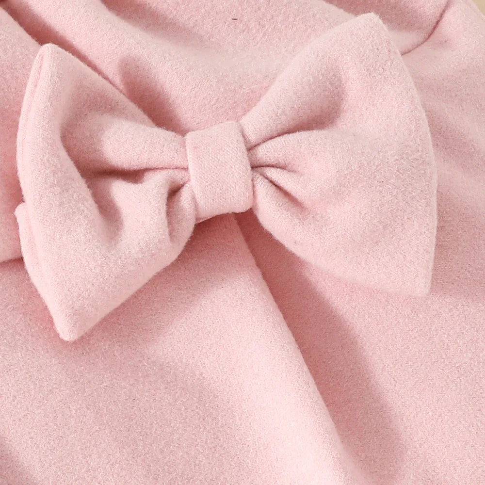 Baby Girls Clothes New Year Set 0-3Y Long Sleeve Big Bow Top Irregular Skirt and Beret 3Pcs Toddler Christmas Clothes - Sun Studio