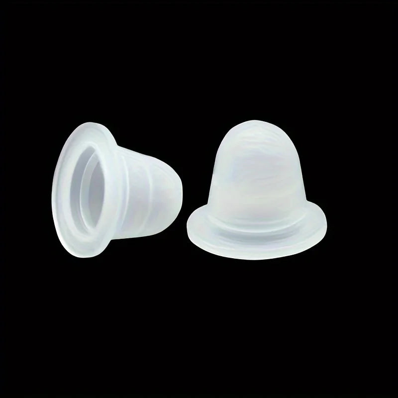 100Pcs Disposable Tattoo Ink Cup S  Size and L Size Silicone Permanent Tattoo Makeup Eyebrow Makeup Pigment Container Caps - Sun Studio