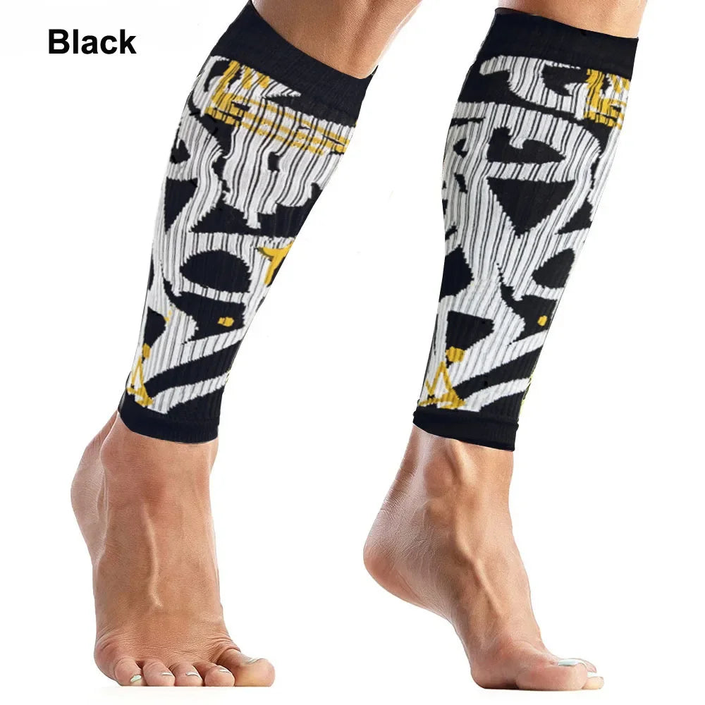1Pcs Calf Compression Sleeves for Men/Women,Footless Compression Sock,Varicose Vein Treatment for Legs & Pain Relief,Calf Braces - Sun Studio