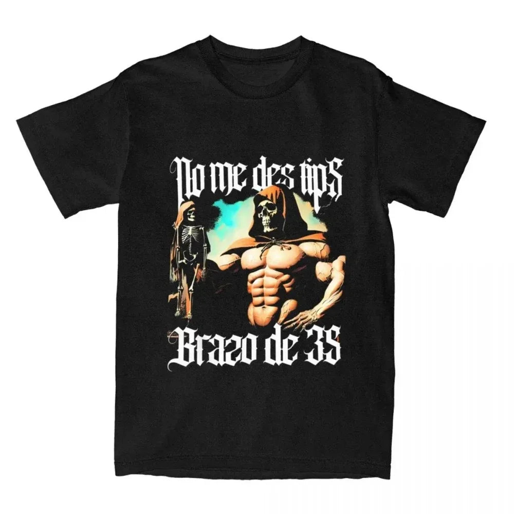 Fitness T-shirt  Calacas Chidas Gym Fitness Con Frases Sarcasticas T-shirt Men Women Retro Tees Tops Streetwear Casual Unisex - Sun Studio