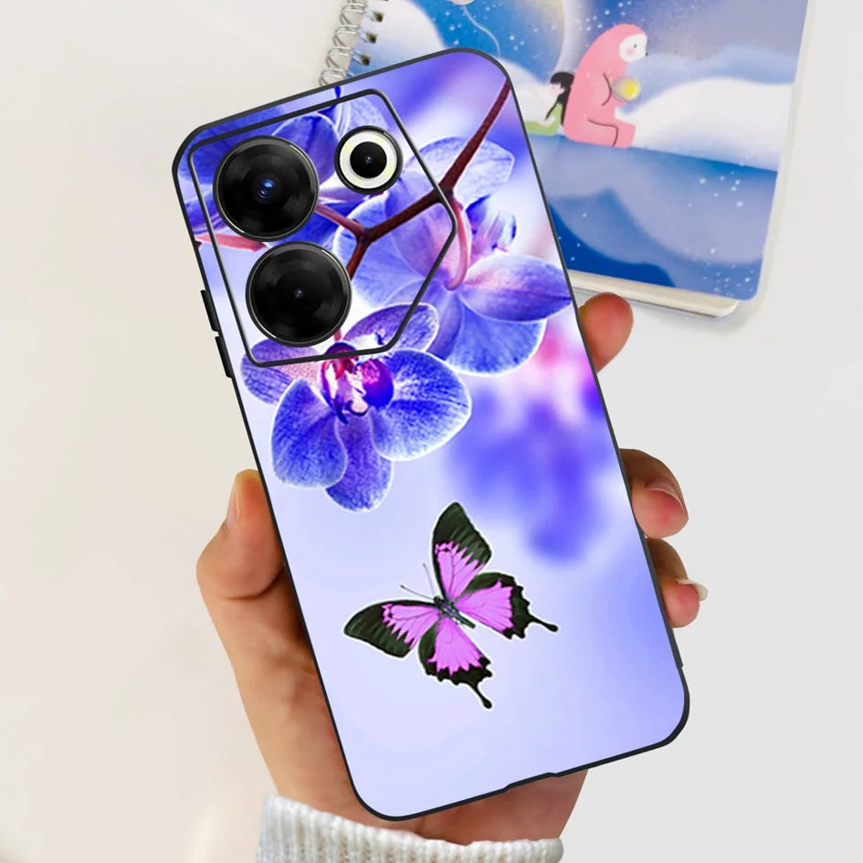 For Tecno Camon 20 Pro 5G Case 2023 Cute Love Heart Football Slim Cover Soft Silicone Funda For Tecno Camon20 Pro 5G CK8n Bumper