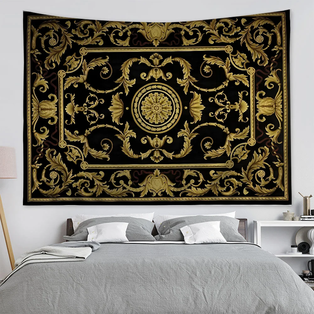 Luxury American Retro pattern Customizable  Cartoon Tapestry Bohemian Wall Tapestries Mandala Home Decor - Sun Studio