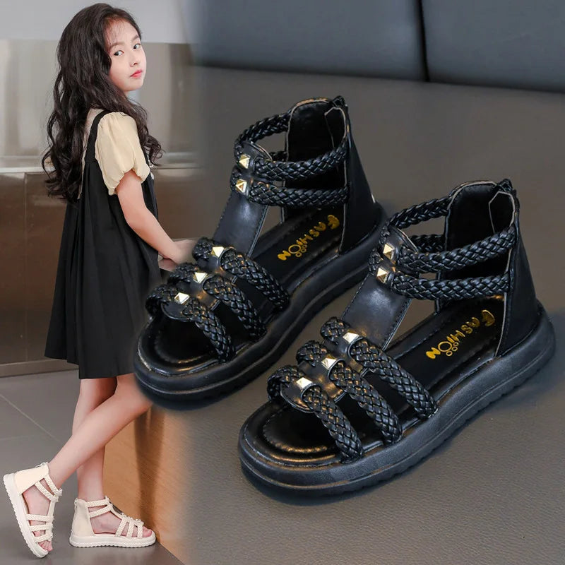 Summer Girls Sandals 2026 New Design Girls Soft Soled Lightweight Shoe Fashionable Girl Anti Slip Versatile Casual Summer Sandal - Sun Studio