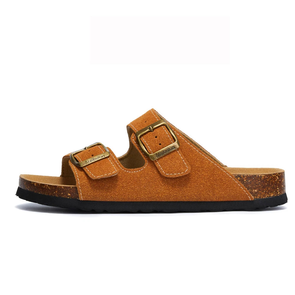 Sommer Kunstwildleder Leder Kork Hausschuhe Flip-Flops Frauen Männer Unisex Retro Tragen Müller Hausschuhe Mode Freizeit Strand Sandalen