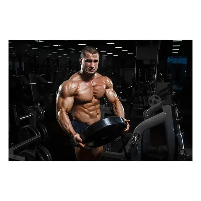 Fitness Motivation Canvas Art  Sexy Bodybuilding Girl Poster Gym Weightlifting Wall Decor for Living Room Bedroom Home Gym Fitne - Sun Studio