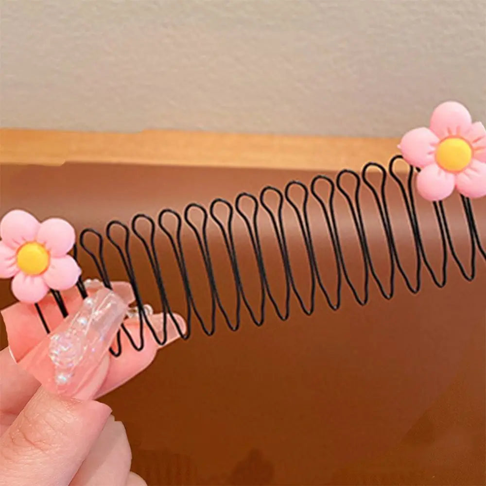 Kids Spring Hair Comb Cartoon Invisible Comb Teeth Extra Hair Holder Sweet U Shape Hair Styling Comb Fixed Combs Girls Hair Wear - Sun Studio
