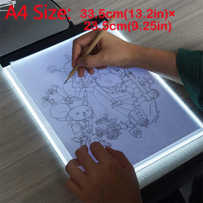 A2/A3/A4/A5 LED Light Pad for Diamond Painting Kits, USB Powered Adjustable Brightness Diamond Art Light Board with Accessorie - Sun Studio