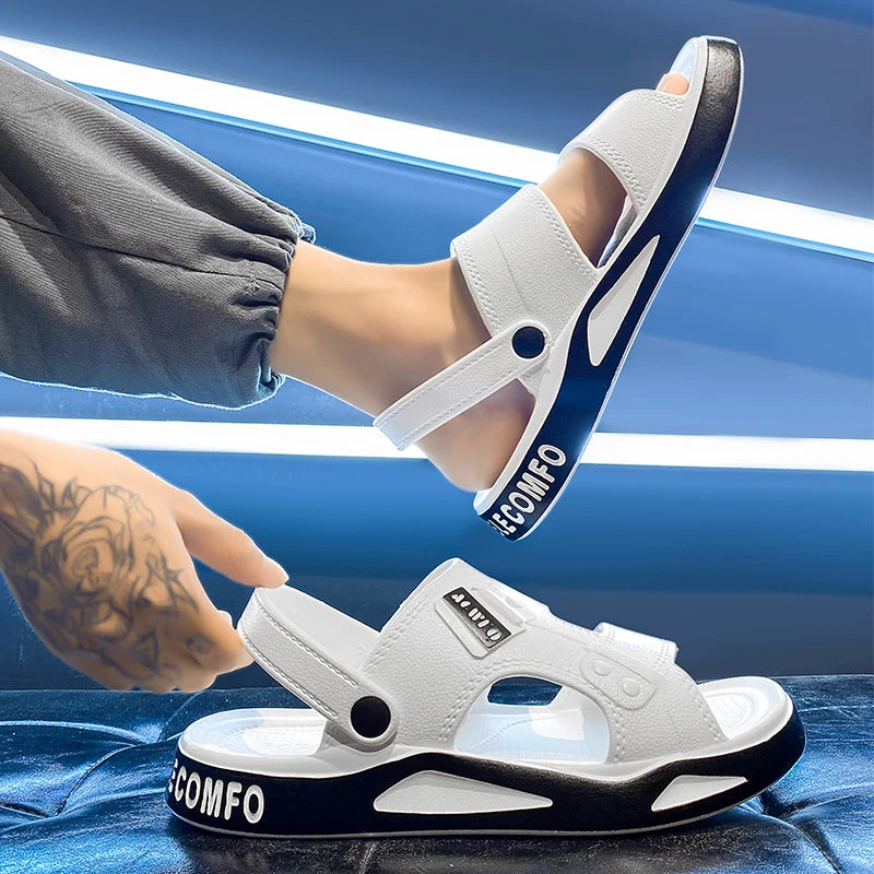 Men's Slippers Summer New Sandals EVA Light Adult Thick-soled Beach Shoes Non-slip Open-toe Sandals for Outdoor - Sun Studio