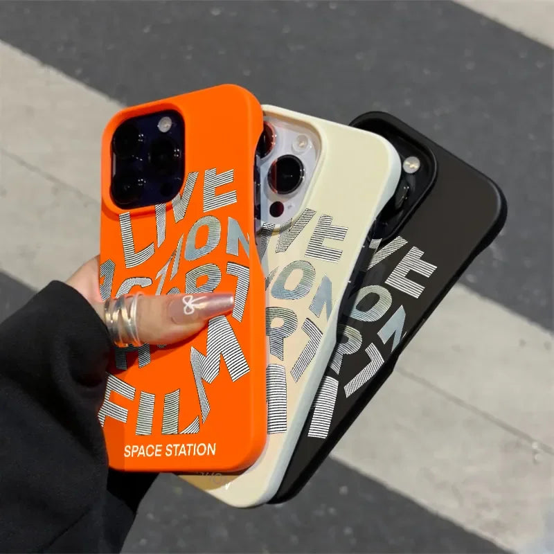 American Style 15 Pro Max Phone Case For iPhone 16 14 15 13 12 11 X XR XS 14 15 16 Plus Half Pack Hip Hop Label Y2K Phone Cases - Sun Studio
