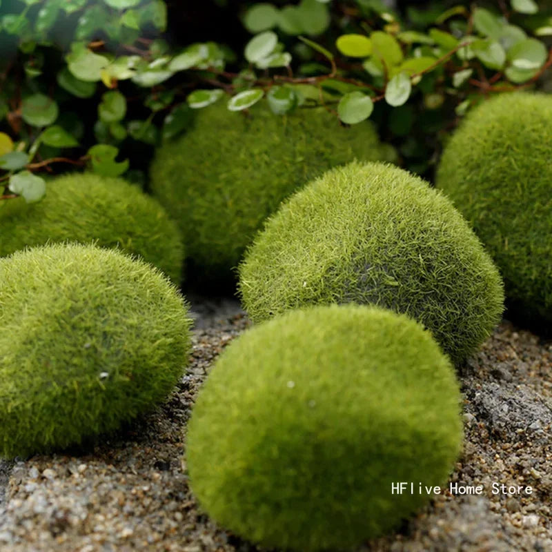 4 Size Fake Stone Artificial Moss Rocks Home Decor Simulation Plant DIY Decoration For Garden and Crafting Green Wholesale - Sun Studio