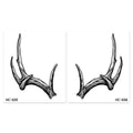 A Pair of Antler Herbal Juice Tattoo Stickers Abdomen Waterproof Semi-permanent Fake Tattoos Men Women Personality Faux Tatouage - Sun Studio