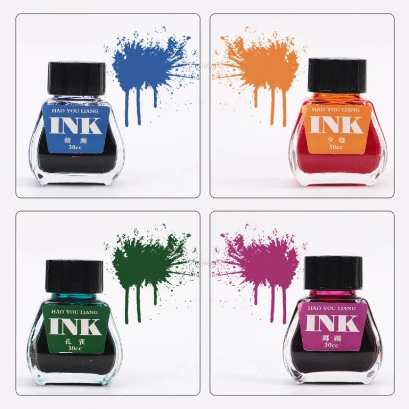 30cc Drawink Ink 16 colours Ink Dye Type Non-carbon non-clogging fountain pen ink Coloured ink Fountain pen light colour ink - Sun Studio