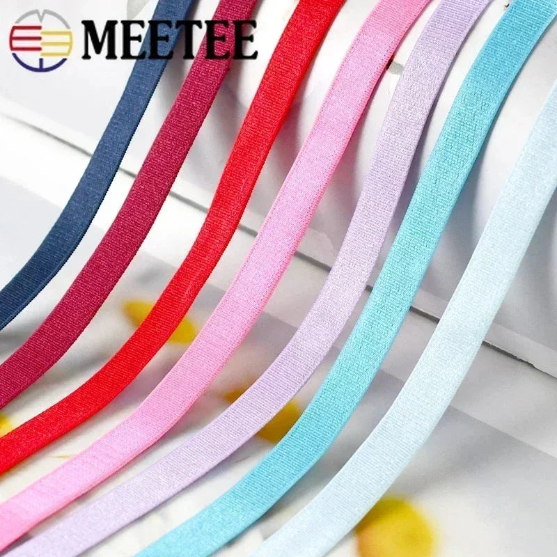 5/10/20Meters Meetee 10mm Soft Elastic Band for Swimsuit Belts Shoulder Strap Underwear Bra Notebook Tape DIY Sewing Accessories - Sun Studio