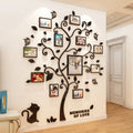 3D Acrylic Sticker Tree  Mirror Wall Decals DIY Photo Frame Family Photo for Living Room Art Home Decor picture frames wall - Sun Studio