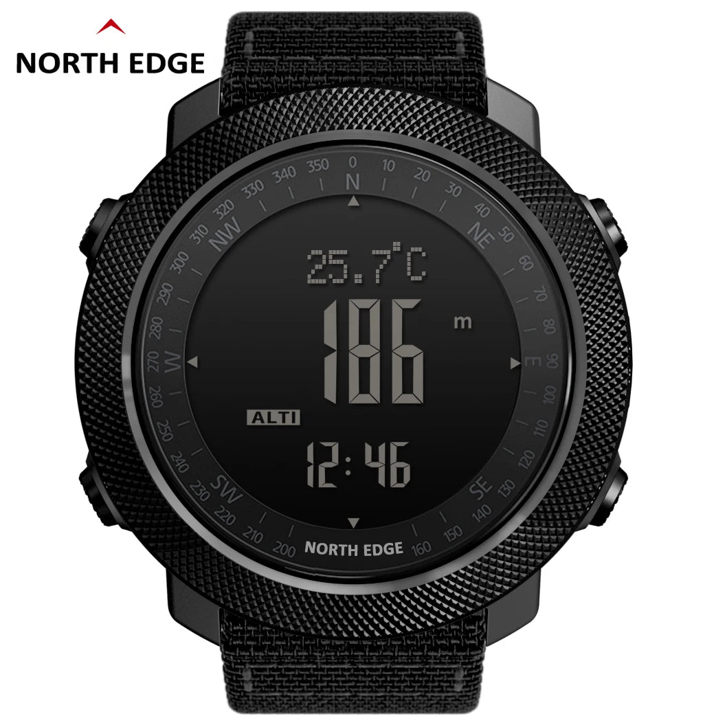 NORTH EDGE Men's sport Digital watch Hours Running Swimming Military Army watches Altimeter Barometer Compass waterproof 50m - Sun Studio