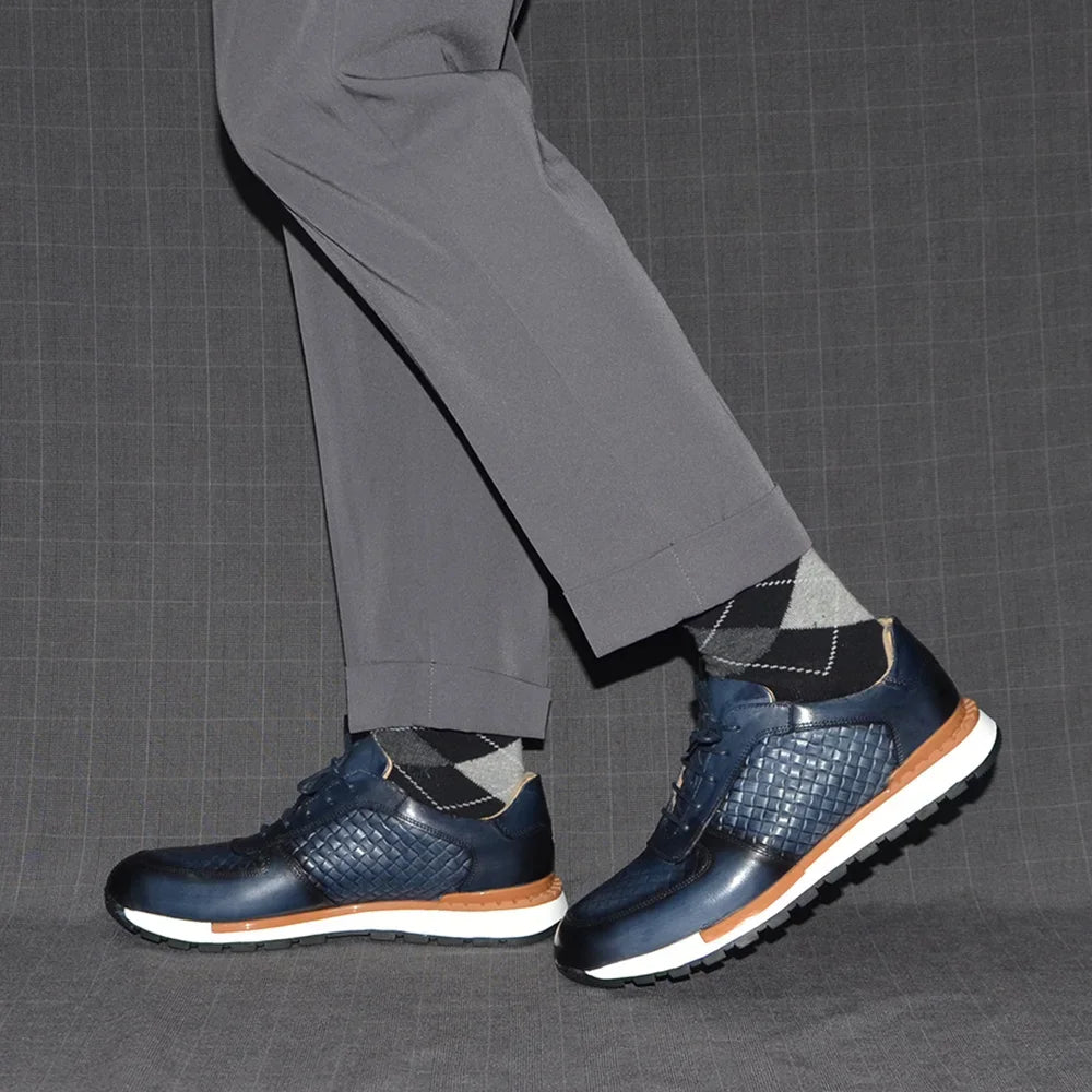 4 Farben Echtes Leder Herren Luxus Sneaker Karomuster Schnürschuhe Männer Freizeit Weiße Oxford Schuhe Angebote Frühling Herbst 2024