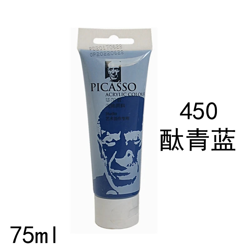 75ml Acrylfarbe Ungiftig Nicht verblassend, reiche Pigmente für Maler, Erwachsene für Leinwand Holz Ton Stoff Keramik Bastelbedarf
