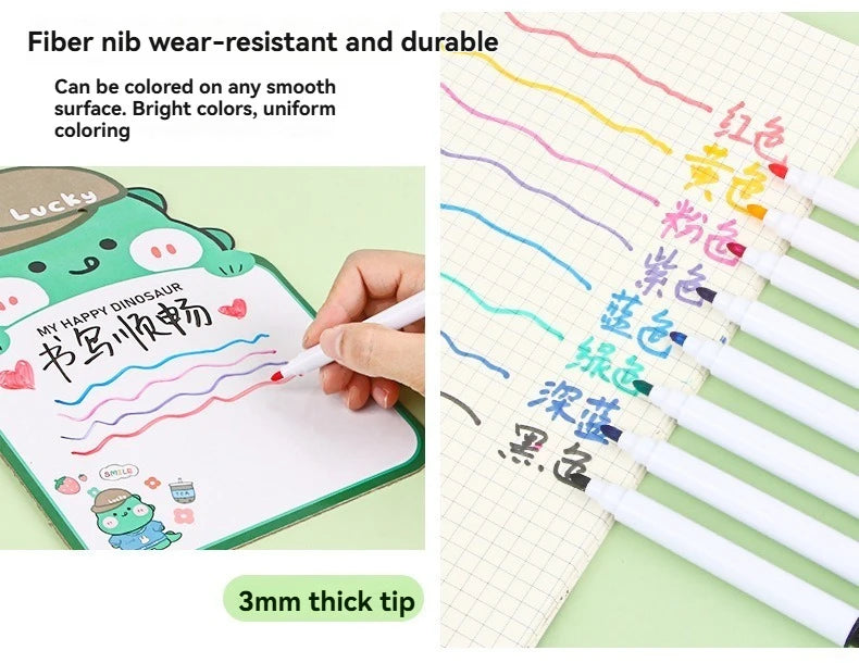 100/5Pcs Dry Erase Whiteboard Markers Set, Washable Pens with Magnetic Eraser for Office Whiteboards & Art Supplies - Sun Studio