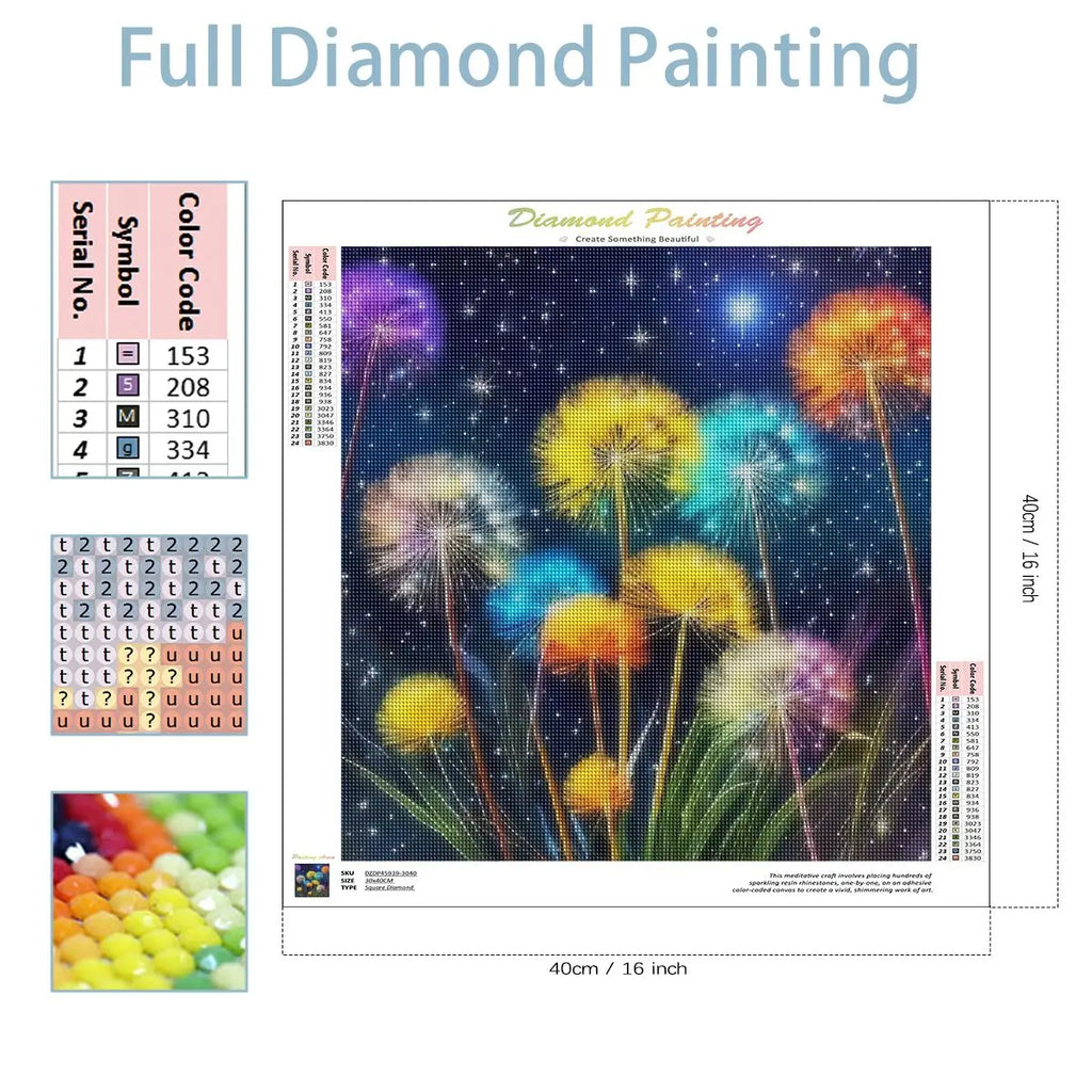 CHENISTORY Full Square Round Diamond Painting Kit Peacock Peony Home Decor Embroidery Animal Flower Mosaic Wall Art - Sun Studio