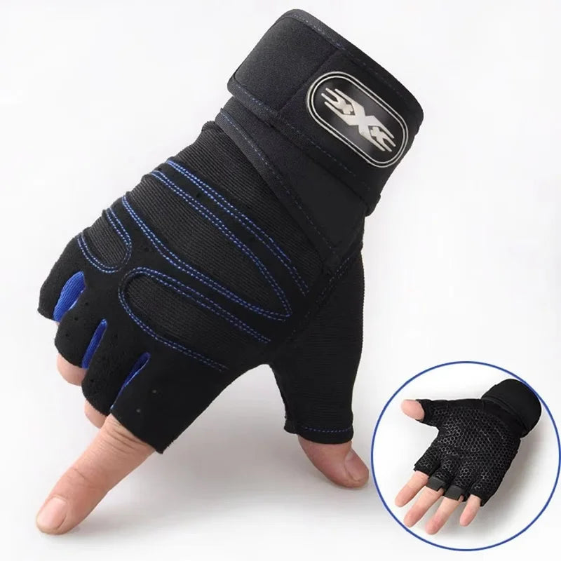 Gym Gloves for Men Women Fitness Weight Lifting Wristband Gloves Body Building Training Sports Exercise Cycling Glove Shockproof - Sun Studio