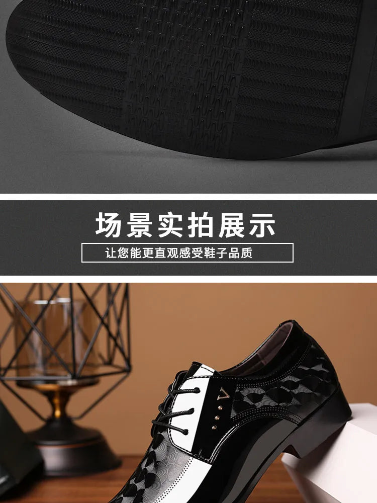 Oxfords Leather Men's Shoes Casual Dress Men Lace Up Breathable Formal Office for Man Big Size 38-48 Flats 2024 - Sun Studio