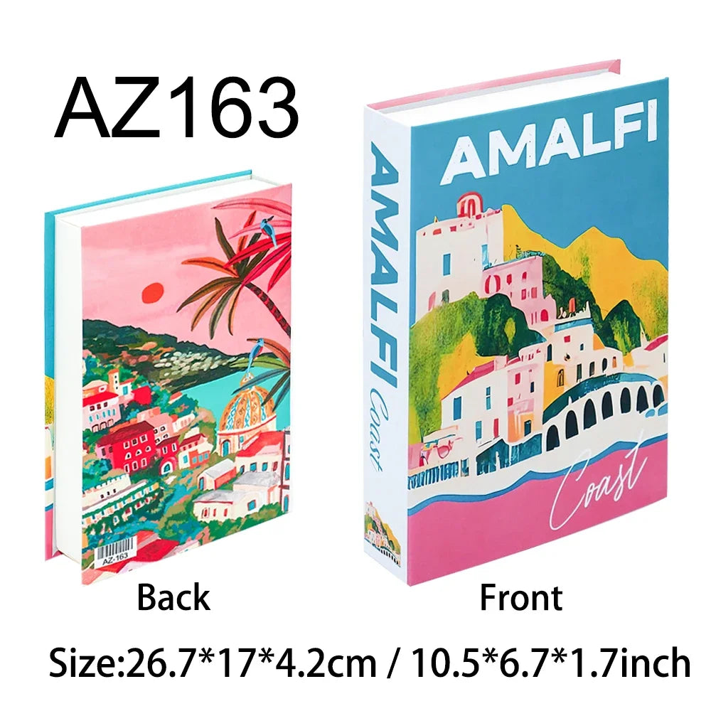 Colorful Travel Series Fake Books For Home Decor Coffee Table Ornaments Fashion Decoration Books for Living Room Amalfi Italy - Sun Studio