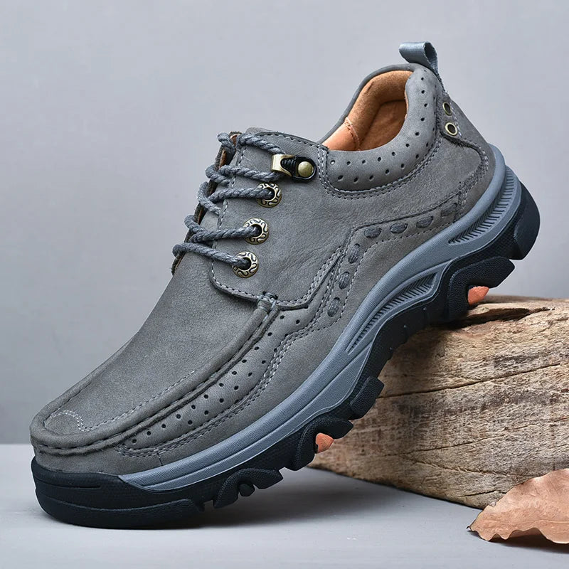 New Large Size Men's Shoes Genuine Leather Flats Men Loafers High Quality Outdoor Men Sneakers Breathable Male Casual Shoes - Sun Studio