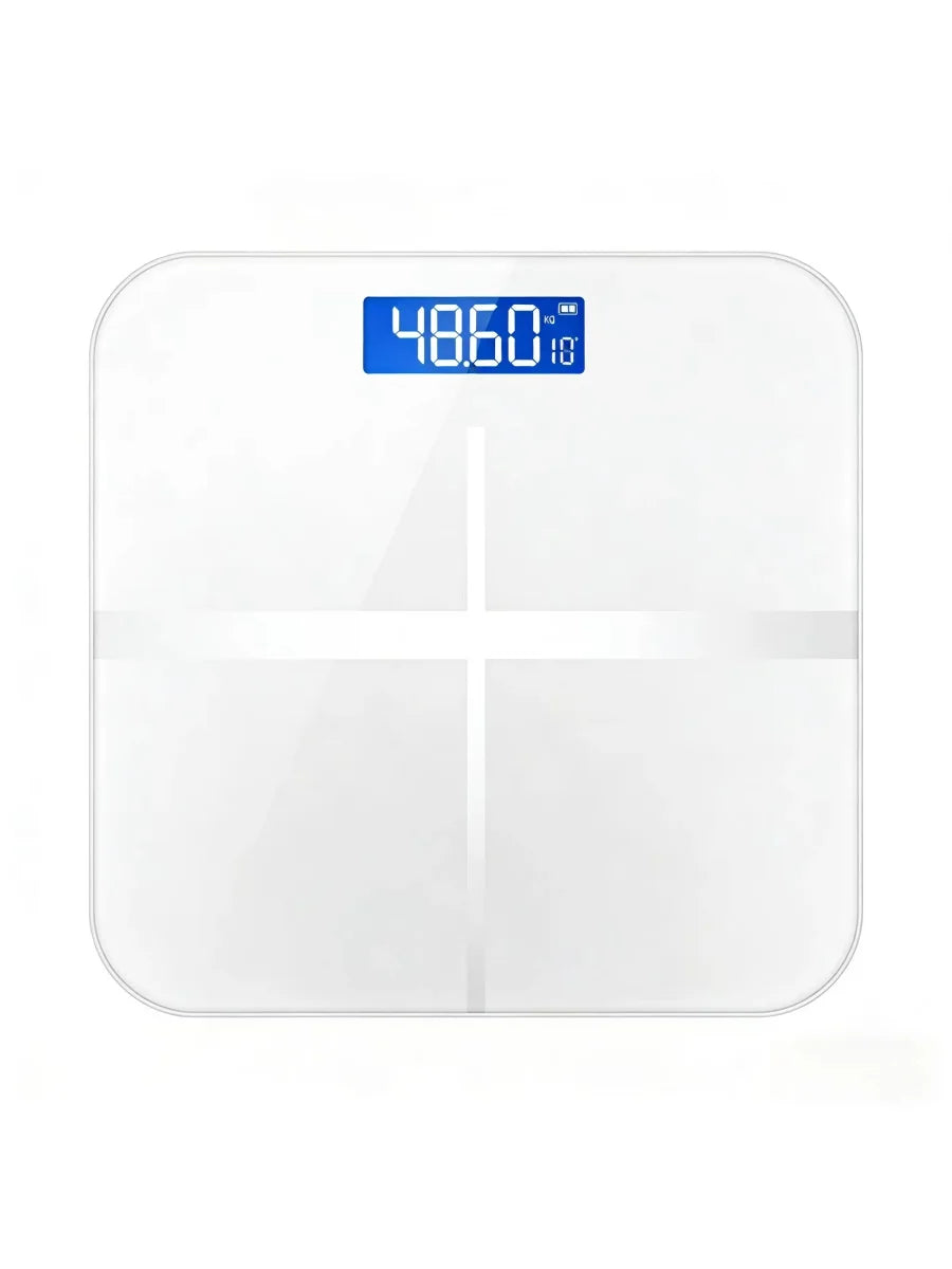 Digital Body Weight Scale – 400 lb/180kg Capacity, LCD Display, Ultra-Wide Platform, with Temp (°F) and USB Charging - Sun Studio