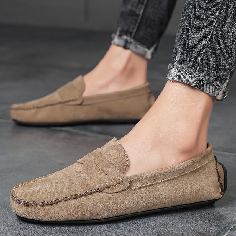 Trend Wildleder Herren Lässige Schuhe Atmungsaktiver Komfort Slip-On Herren Fahr Schuhe Mode Herren Bequeme Schuhe Luxus Marke Mokassins