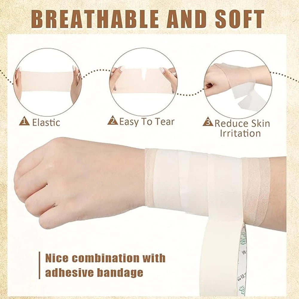 RGGMQQ 1PCS Pre Wrap Athletic Tapes Hair Prewrap Strip Tapes for Soccer Ankles Wrists Sports Foam Tape- Protect for Hands Knees - Sun Studio