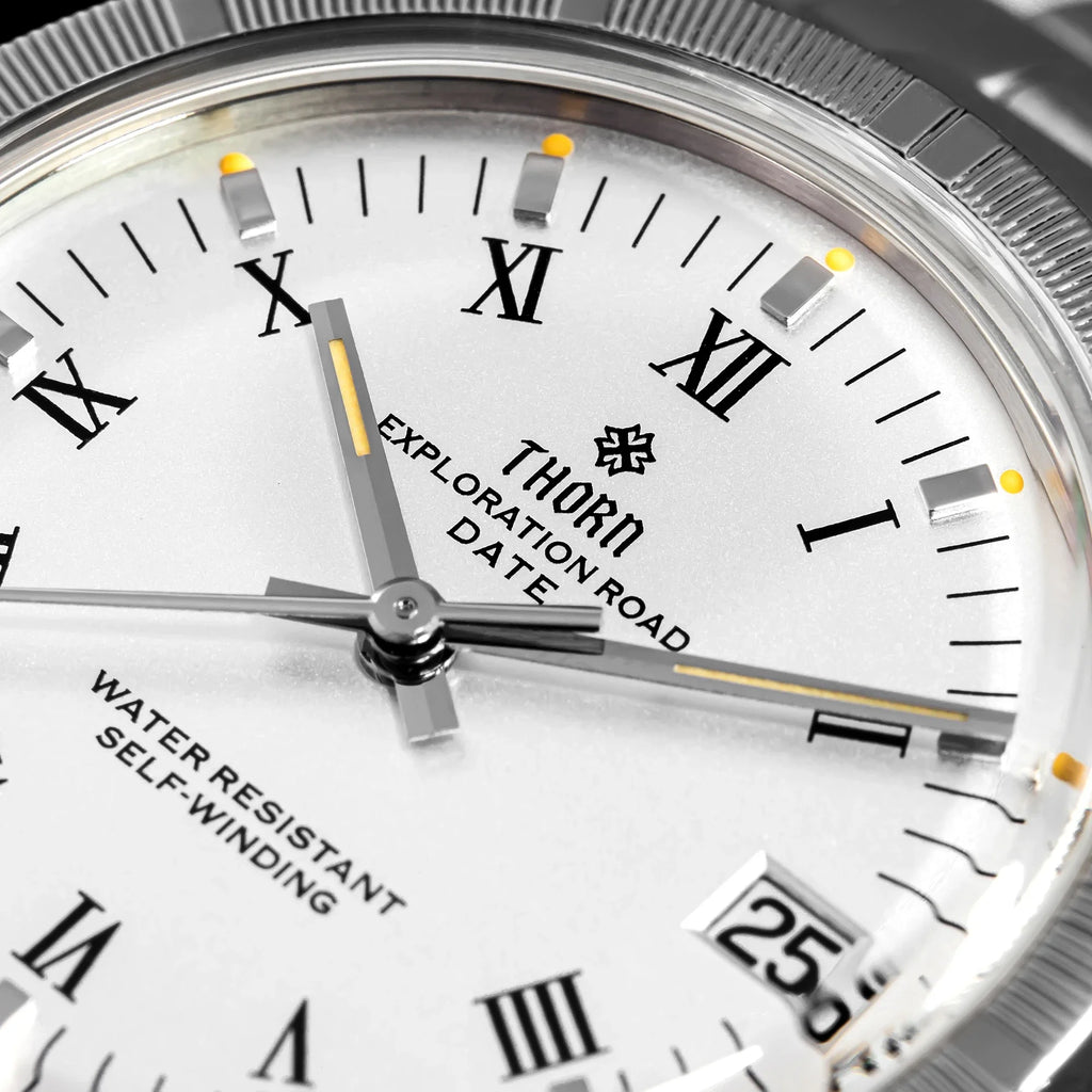 THORN T004 34mm Retro Männer Uhr Automatisches Uhrwerk Uhr Hemisphäre Saphir Leuchtend 10Bar Wasserdichte Uhren