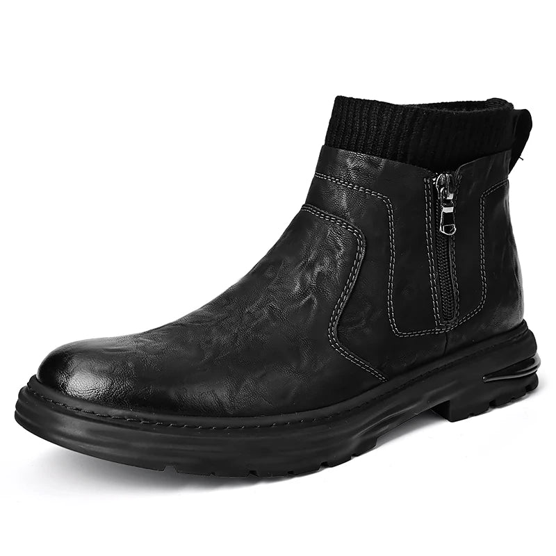 Britischer Stil Herren Interview Formale Stiefel Hochwertige Business Kurzstiefel Herren Winter Knöchel Stiefel Trend Hohe Schuhe