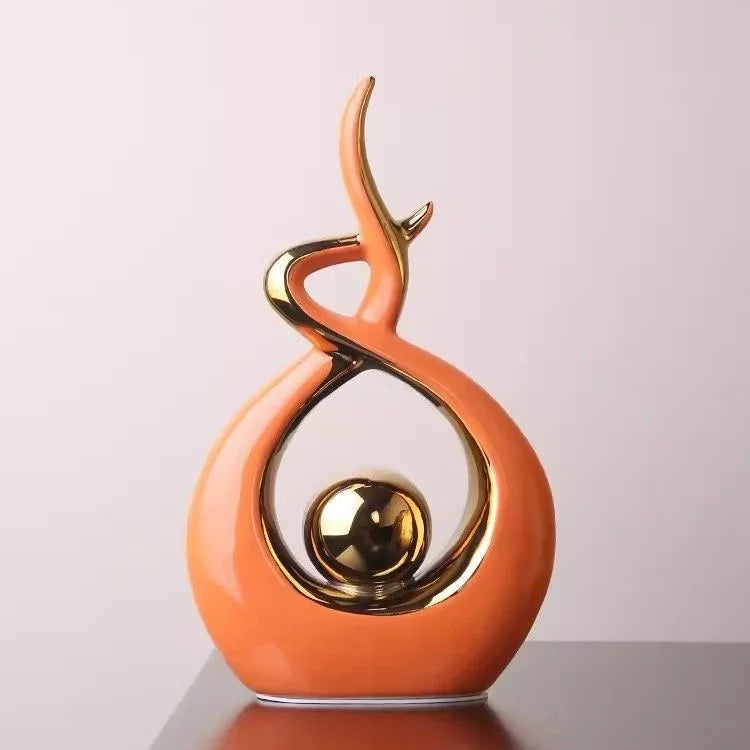 Modern Ceramic Feng Shui Ornaments Attract Wealth And Prosperity Home Living Room TV Cabinet Wine Cabinet Furnishing Decorations - Sun Studio