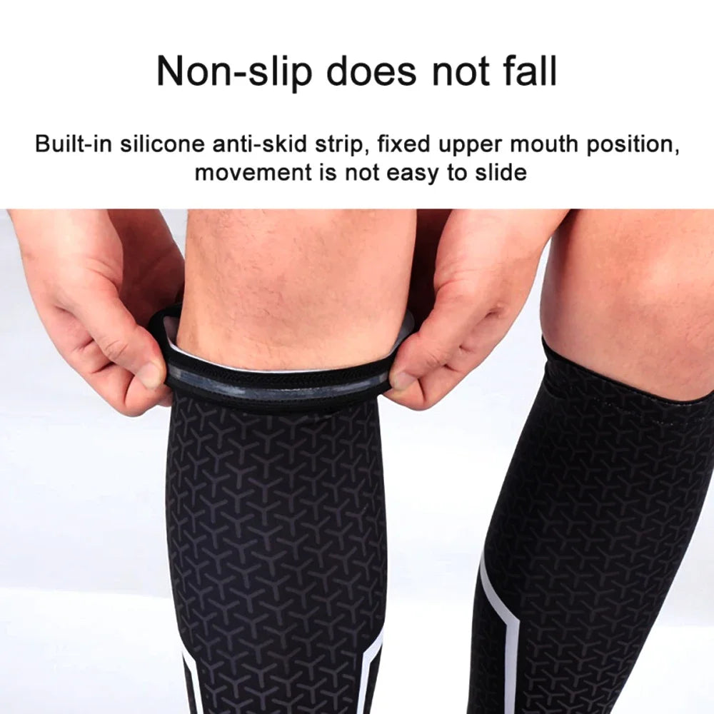 1Pair Calf Compression Sleeves Shin Splints Leg Warmers Basketball Gym Running Football Cycling Breathable Sport Equipment Socks - Sun Studio