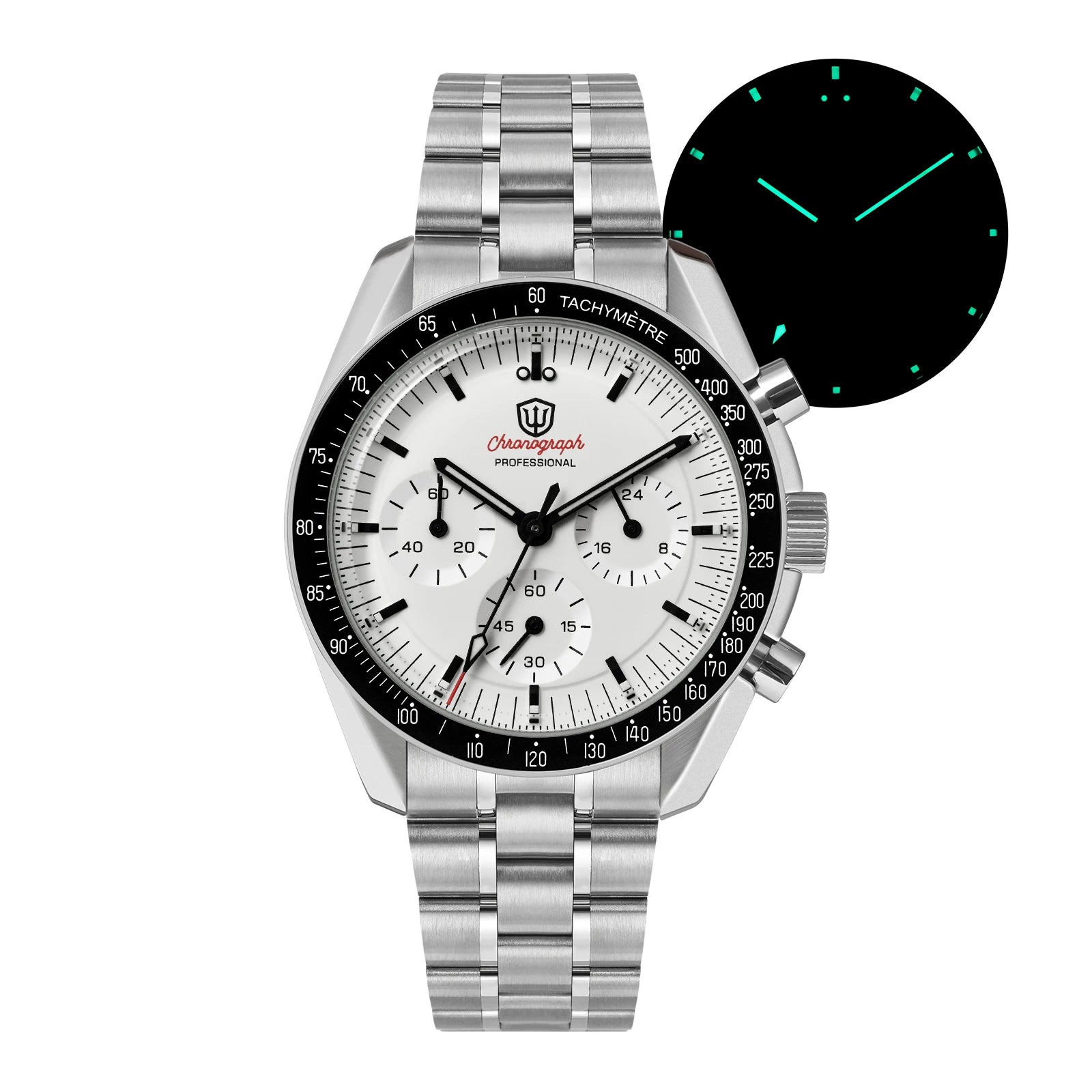 Watchdives WD1863 Sports Chronograph Watch VK63 Sweep Mechanical Quartz Watches Bubble Sapphire Mirror Waterproof 100M Men Watch - Sun Studio